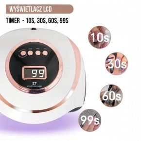 Lampa do paznokci lakierów hybrydowych i żeli UV/LED 220W Z7 White