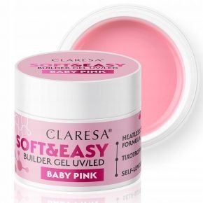Claresa Soft&Easy Builder Gel Baby Pink 90g żel budujący samopoziomujący do paznokci