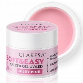 Claresa Soft&Easy Builder Gel Milky Pink 90g żel budujący samopoziomujący do paznokci