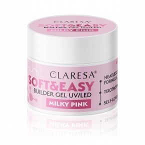 Claresa Soft&Easy Builder Gel Milky Pink 90g żel budujący samopoziomujący do paznokci