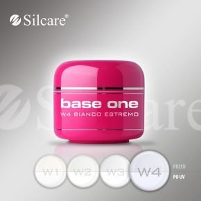 Silcare Base One Bianco Neve Estremo W4 30g budujący żel UV do paznokci