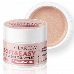 Claresa Soft&Easy Builder Gel Champagne 90g żel budujący samopoziomujący do paznokci