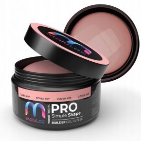 MaluLac żel budujący do paznokci tixo z tiksotropią PRO Simple Shape Cover 12g