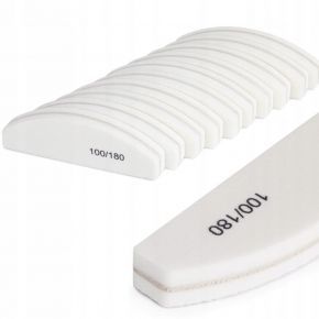 10 x Polerka dwustronna Buffer mini szeroka Medium 100/180 biała