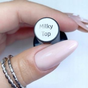 Makear Top Milky No Wipe 8ml półtransparentnym mleczny top hybrydowy