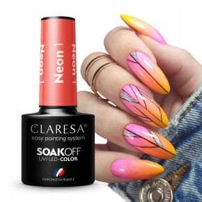 5x lakier NEON Claresa + BAZA TOP...