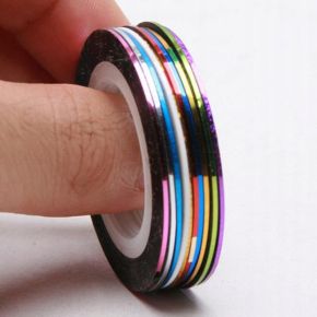 Tasiemka do zdobień i stylizacji paznokci - wzór 12 Light Green 1mm