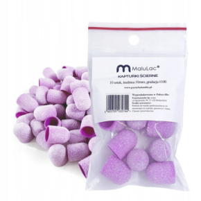 MaluLac kapturki do pedicure 10mm gradacja 100 - 10 sztuk fioletowe