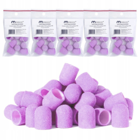 MaluLac kapturki do pedicure 10mm gradacja 100 - 50 sztuk fioletowe