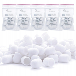 MaluLac kapturki do pedicure 13mm gradacja 240 - 50 sztuk białe