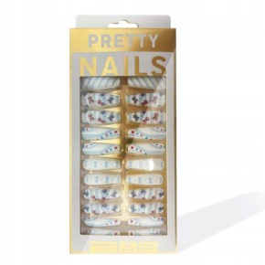 Gotowe tipsy samoprzylepne do przedłużania paznokci Press On Nails Ballerina 04 24 sztuki