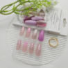 Gotowe tipsy samoprzylepne do przedłużania paznokci Press On Nails Ballerina 04 24 sztuki - 13