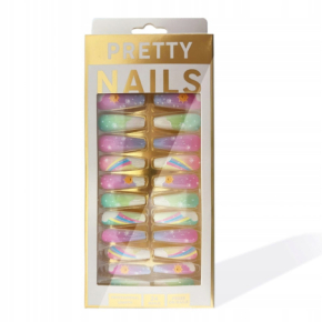 Gotowe tipsy samoprzylepne do przedłużania paznokci Press On Nails Ballerina 07 24 sztuki