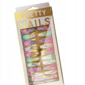 Gotowe tipsy samoprzylepne do przedłużania paznokci Press On Nails Ballerina 07 24 sztuki