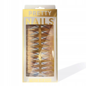 Gotowe tipsy samoprzylepne do przedłużania paznokci Press On Nails Ballerina 12 24 sztuki