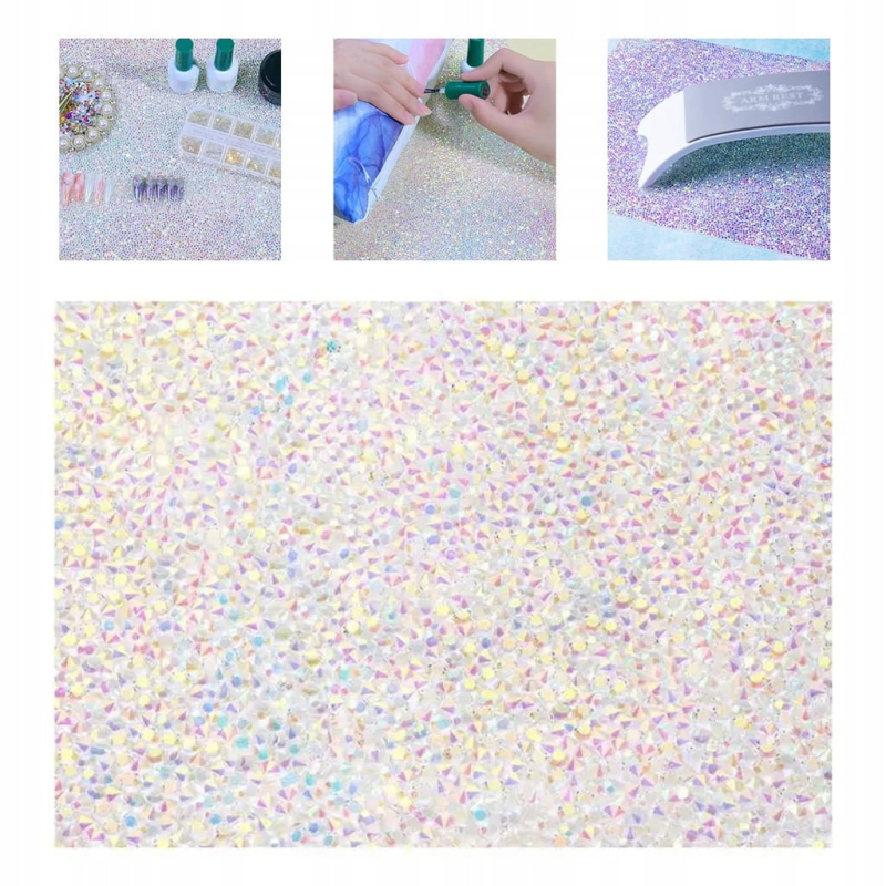 Podkładka kosmetyczna Nail Art mata silikonowa z cyrkoniami do salonu kosmetycznego Podkładka kosmetyczna Nail Art mata silikonowa z cyrkoniami do salonu kosmetycznego