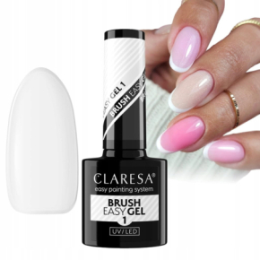 Claresa Brush Easy Gel 1 Żel do paznokci z pedzelkiem przezroczysty 5g