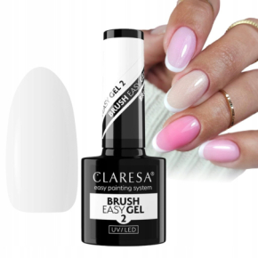 Claresa Brush Easy Gel 2 Żel do paznokci z pedzelkiem mleczny 5g