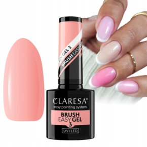 Claresa Brush Easy Gel 3 Żel do paznokci z pedzelkiem brzoskwiniowy nude 5g