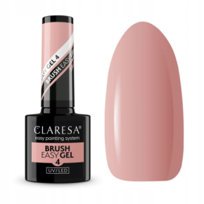 Claresa Brush Easy Gel 4 Żel do paznokci z pedzelkiem średni beż 5g