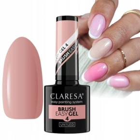Claresa Brush Easy Gel 4 Żel do paznokci z pedzelkiem średni beż 5g