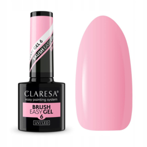 Claresa Brush Easy Gel 6 Żel do paznokci z pedzelkiem średni róż 5g