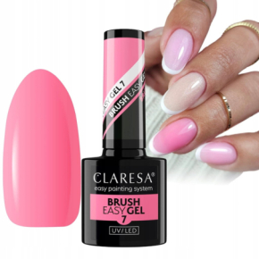 Claresa Brush Easy Gel 7 Żel do paznokci z pedzelkiem ciemny róż 5g