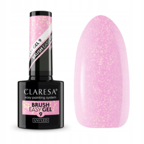 Claresa Brush Easy Gel 9 Żel do paznokci z pedzelkiem jasny chłodny róż 5g