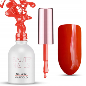 Saute Nails S212 Marigold 8ml pomarańczowy kolorowy lakier hybrydowy do paznokci