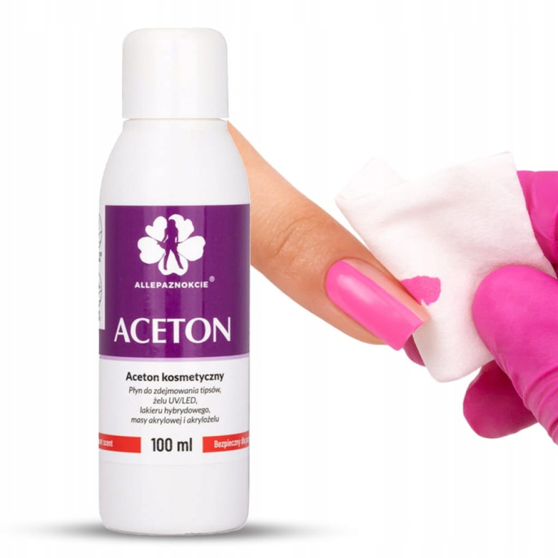 AllePaznokcie Aceton Remover płyn do usuwania lakieru hybrydowego AllePaznokcie Aceton Remover płyn do usuwania lakieru hybrydowego