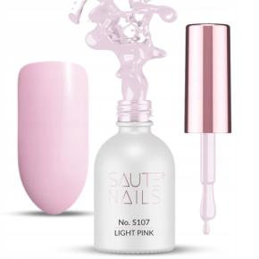 Saute Nails S107 Light Pink 8ml różowy kolorowy lakier hybrydowy do paznokci