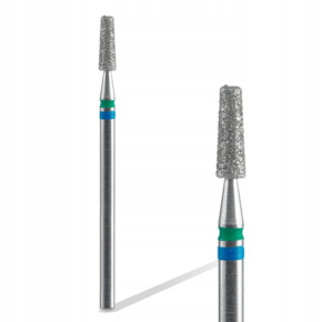 Staleks frez diamentowy duo stożek ścięty do skórek i paznokci FA70BG025/8 niebiesko-zielony 2_5mm 8mm ścieralnośc średniotwarda