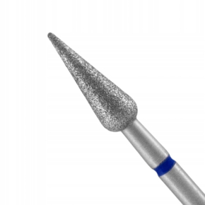 Staleks frez diamentowy gruszka zaostrzona / stożek do skórek i paznokci FA100B050/12 niebieski 5mm 12mm ścieralnośc średnia