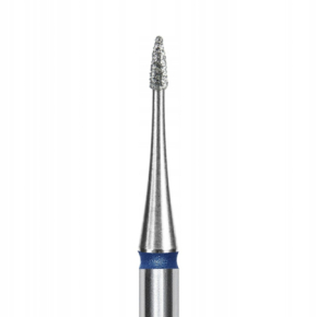 Staleks frez diamentowy płomień mini do skórek i paznokci FA12B010/3 niebieski 1mm 3mm ścieralnośc średnia