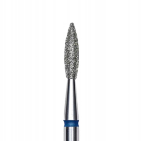 Staleks frez diamentowy płomień spiczasty do skórek i paznokci FA11B023/8 niebieski 2_3mm 8mm ścieralnośc średnia