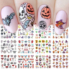 Naklejki wodne na paznokcie 12 wzorów nr BN2377-2388 wzory halloween - 3