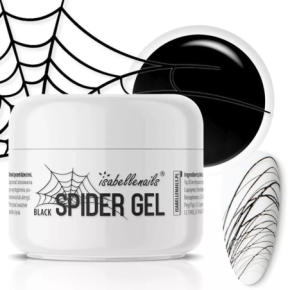 Isabellenails Spider Gel Black Żel do zdobień paznokci pajęcza sieć kolor czarny 5g