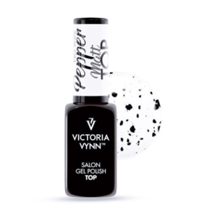 Victoria Vynn Top Matt No Wipe Pepper Salon Gel Polish Top hybrydowy matujący z czarnymi drobinkami 8ml