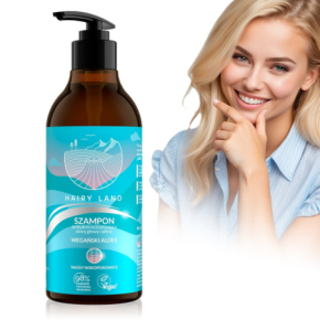 Hairy Land Szampon delikatnie oczyszczający skórę głowy i włosy wegański aloes do włosów niskoporowatych 400ml