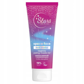 Stars from The Stars Space Face Dark Matter Węglowy peeling-maska 2w1 zwalcza zaskórniki i rozszerzone pory Vegan Society 75ml