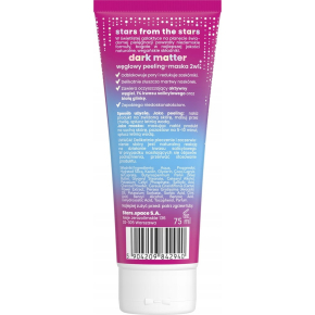 Stars from The Stars Space Face Dark Matter Węglowy peeling-maska 2w1 zwalcza zaskórniki i rozszerzone pory Vegan Society 75ml