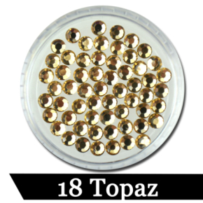 18. 50 sztuk szklane cyrkonie kolorowe SS6 Topaz