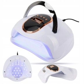 Allepaznokcie Mocna lampa Dual LED UV V8 168W do lakierów hybrydowych