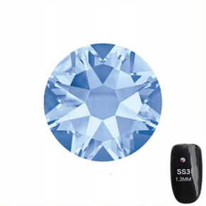 Cyrkonie szklane do zdobień paznokci SS3 Light Sapphire 50 sztuk
