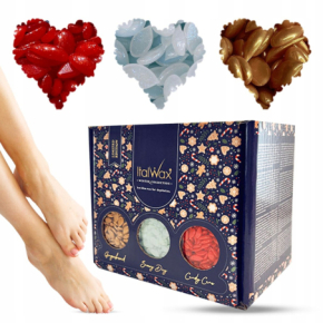 ItalWax Winter Collection Limited Edition Kit Zestaw świąteczny do depilacji 3x wosk twardy po 500g - razem 1