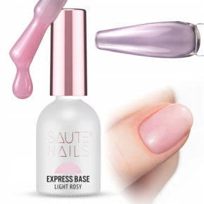 Saute Nails Express Base Baza hybrydowa do paznokci Light Rosy 8ml