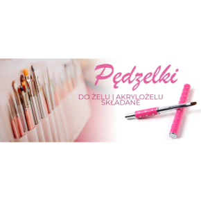 Komplet pędzelków do zdobień paznokci białe 3 sztuki