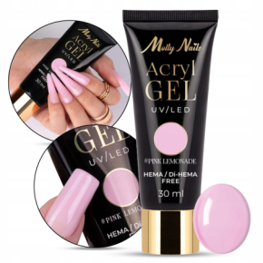 Molly Nails AcrylGel Pink Lemonade Akrylożel do paznokci HEMA/Di-HEMA Free 30ml