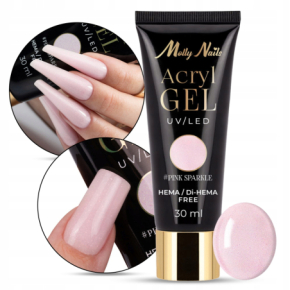 Molly Nails AcrylGel Pink Sparkle Akrylożel do paznokci HEMA/Di-HEMA Free 30ml