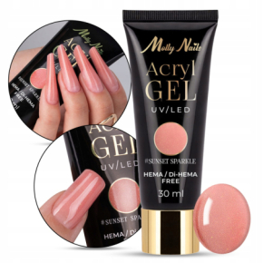 Molly Nails AcrylGel Sunset Sparkle Akrylożel do paznokci HEMA/Di-HEMA Free 30ml